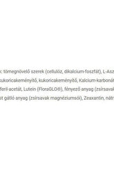 Ingredient list for JutaVit Eye Health Lutein Forte tablets detailing key components like Lutein and Zeaxanthin.